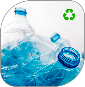 PET reciclado de botellas de plástico para material para artículos de merchandising