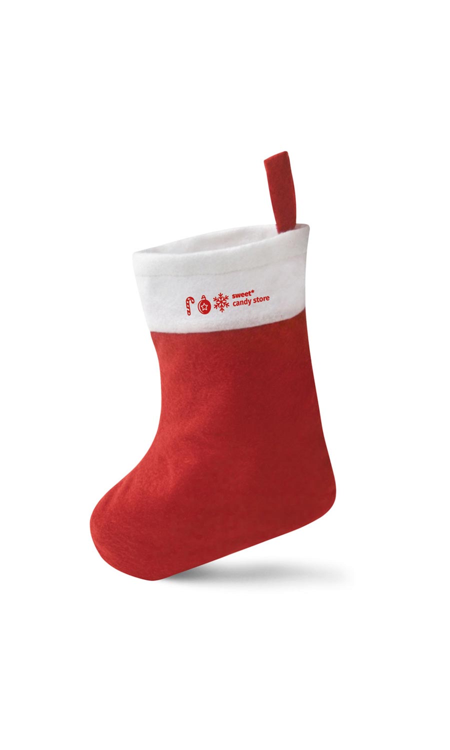 Bolsita para Navidad con forma de bota de Papá Noel como regalo personalizado
